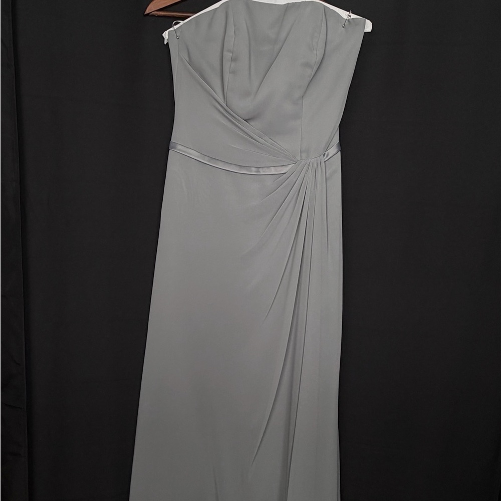 Sophisticated Strapless Gray Gown